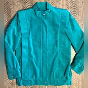 Ultrasuede faux suede Green 80s Vintage MUST HAVE Jacket